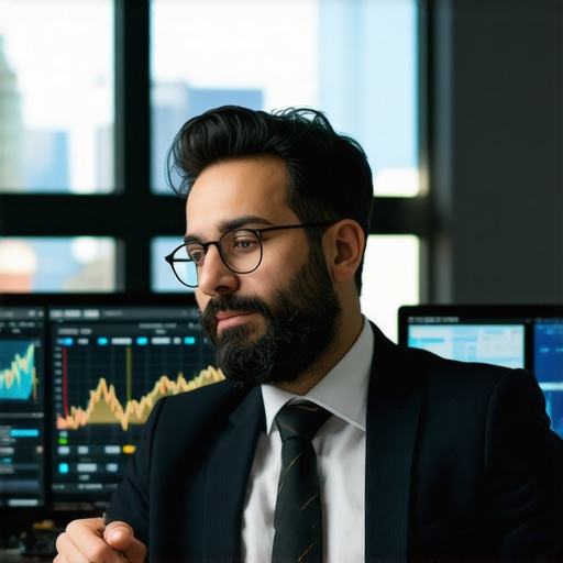 Investor analyzing digital charts and currency trends for gold investment tactics.
