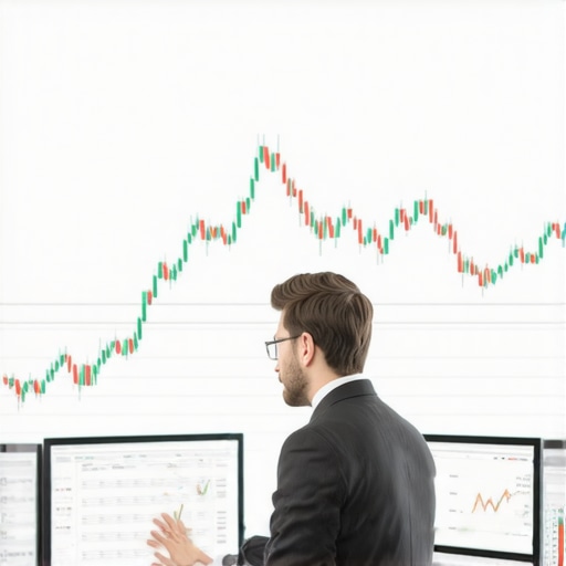 Advanced Gold Market Analysis Financial analyst studying gold price charts with economic indicators.