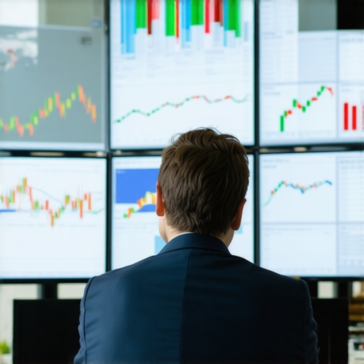 Financial analyst examining multiple data streams related to gold investing.