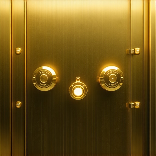 High-tech secure gold vault equipped with biometric access and IoT sensors