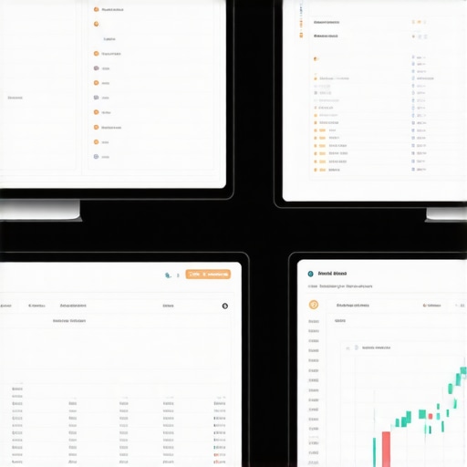Graphic interface displaying gold trading analytics and order book depth
