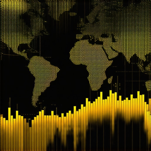 A sophisticated digital trading interface showing macroeconomic and geopolitical data relevant to gold investments.
