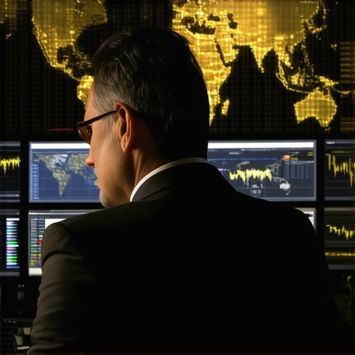 Analyzing Global Financial Data for Gold Investment Financial analyst reviewing market data related to gold and geopolitical developments.