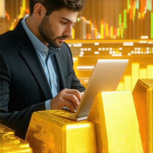 Gold analyst studying market charts and indicators for investment patterns.