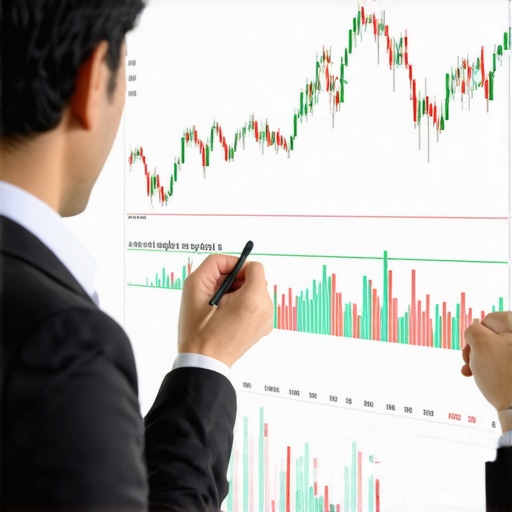 Financial analyst studying gold market charts with seasonal demand and supply indicators.
