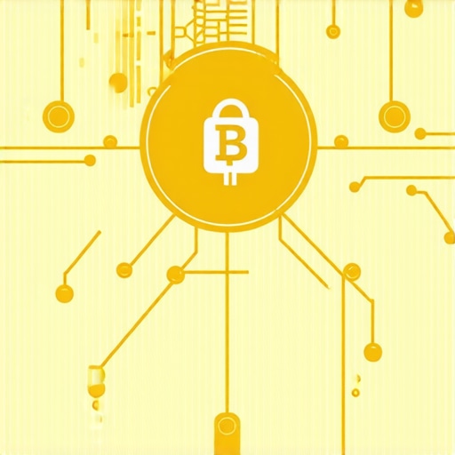 Blockchain-Enabled Gold Storage Solutions A futuristic gold vault secured with blockchain technology, emphasizing transparency and security.
