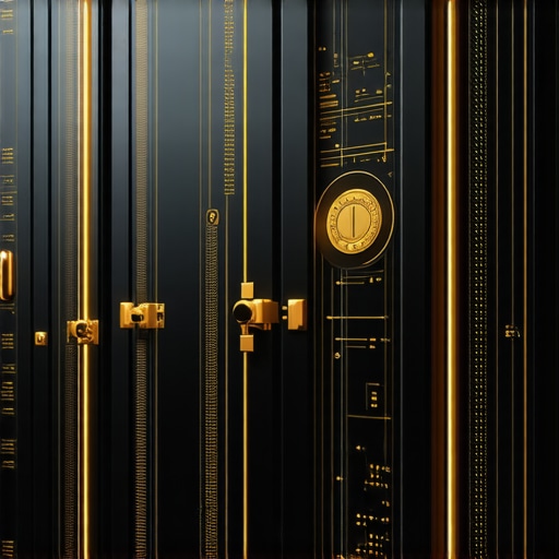 Advanced blockchain system tracking gold provenance and ownership with secure digital ledger.
