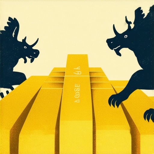 Illustration of central banks acquiring gold in a geopolitical context.