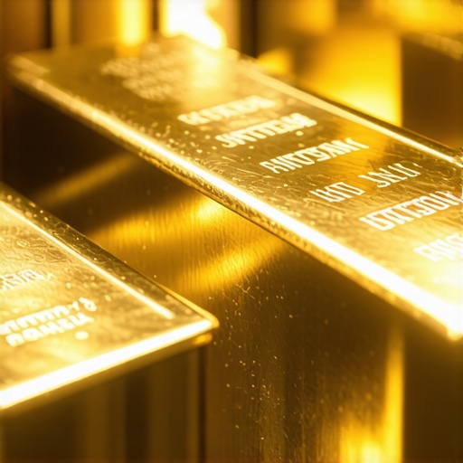 Central Bank Gold Reserves Stacks of gold bars in a secure vault representing sovereign reserves.