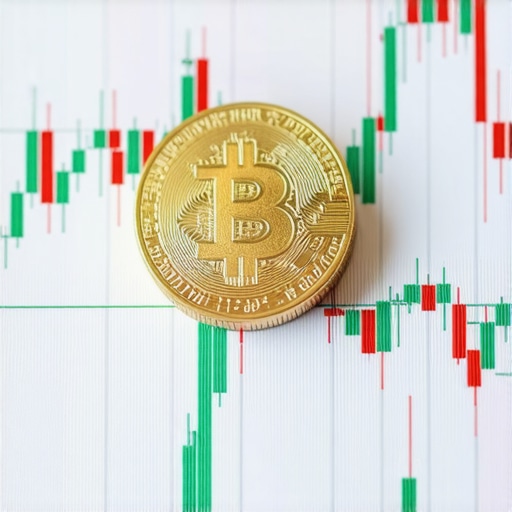 Futuristic digital gold tokens with financial and geopolitical imagery.