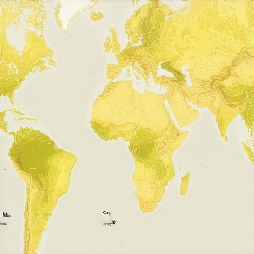 Geopolitical Influences on Gold Flows Map illustrating regions with significant geopolitical impact on gold market dynamics.
