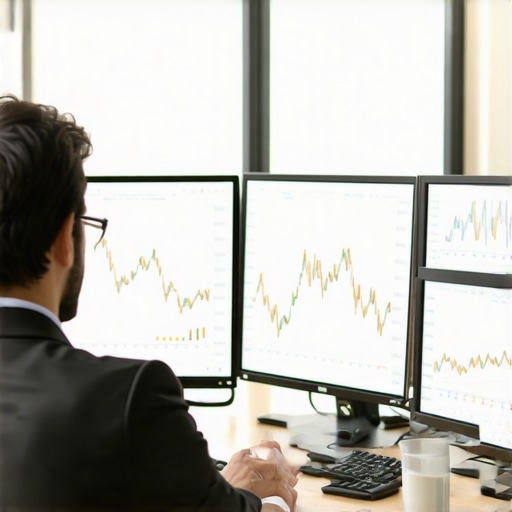 Financial analyst reviewing gold and macroeconomic data charts.