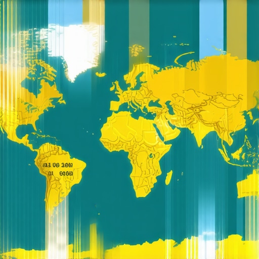 Global Gold Reserves and Political Impact Map illustrating distribution of gold reserves worldwide with geopolitical markers.