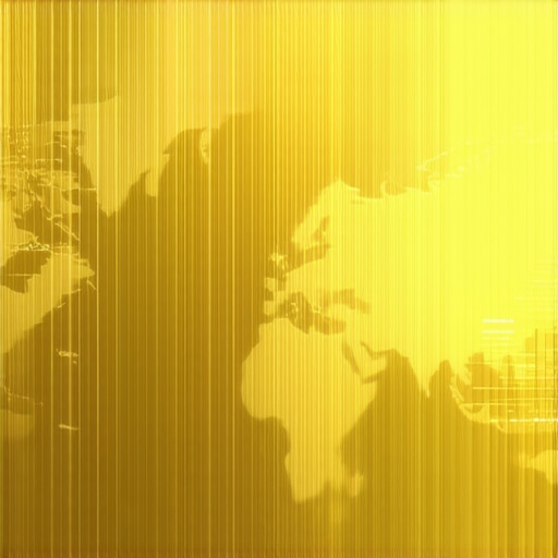 Digital visualization of gold futures and derivatives trading with world map overlays.