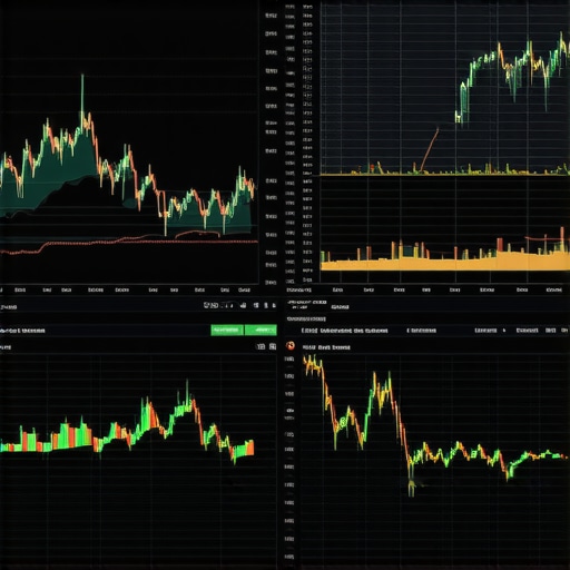 Gold Market and Macroeconomic Dashboard Close-up of a financial analyst's digital screen showing macroeconomic data and gold price movements.