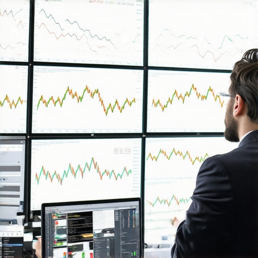 Gold Trading Analysis Trader analyzing gold market charts and news to predict short squeezes