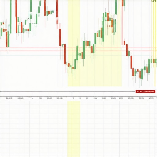 A detailed chart illustrating gold price movements with technical analysis overlays and institutional investment graphs.