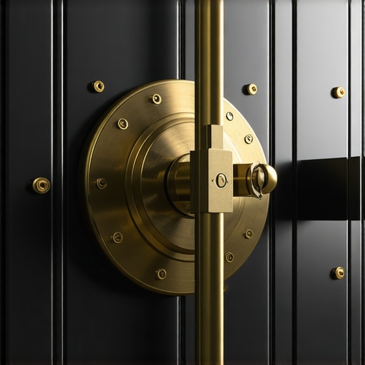 Modern secure vault with blockchain features ensuring gold authenticity