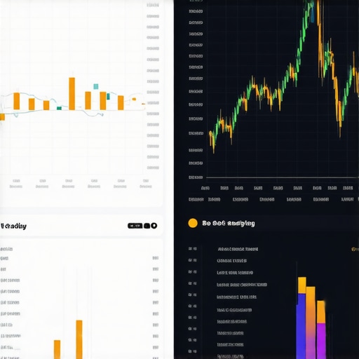 Digital dashboard displaying AI predictions and blockchain security features for gold trading