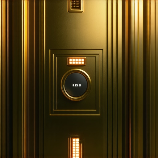 High-tech gold vault representing advanced storage and verification technologies.