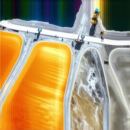 Satellite image showing active gold mining sites with data overlays for analysis