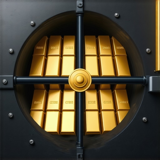 Gold bars stored securely in a vault, emphasizing safe investment practices