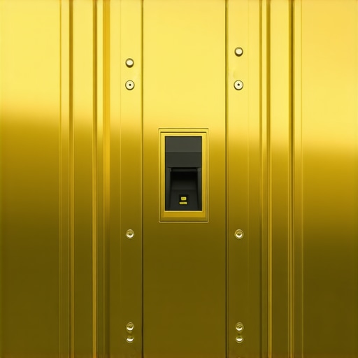 High-tech gold vault with biometric security and surveillance