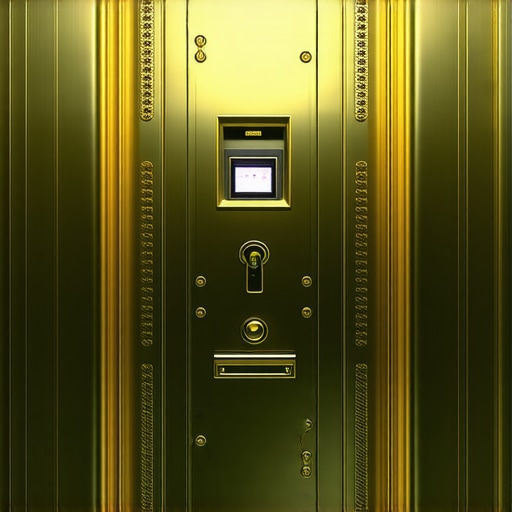Interior of a high-tech private gold vault with biometric security