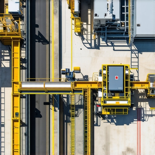 Aerial view of a technologically advanced gold mining facility with automation equipment.