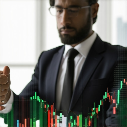 Financial analyst reviewing complex gold investment data and geopolitical risks