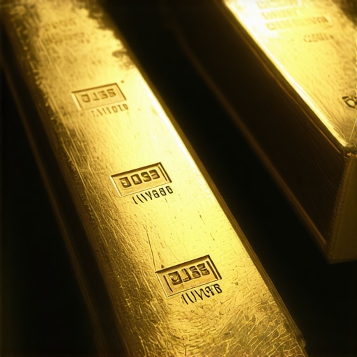 Swiss gold bars stored in a high-security vault with digital access control