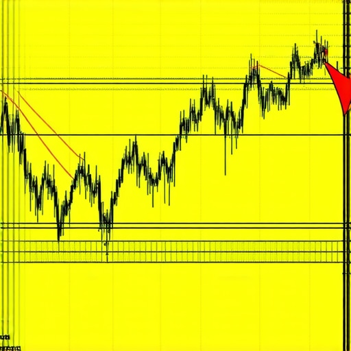 Gold price chart showing moving averages and RSI indicators